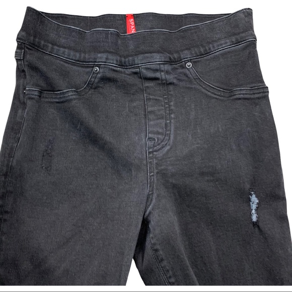 Spanx Distressed Skinny Jeans Vintage Black small - Picture 10 of 13